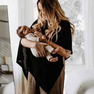 We are Amma Black Cocoon Nursing Cover